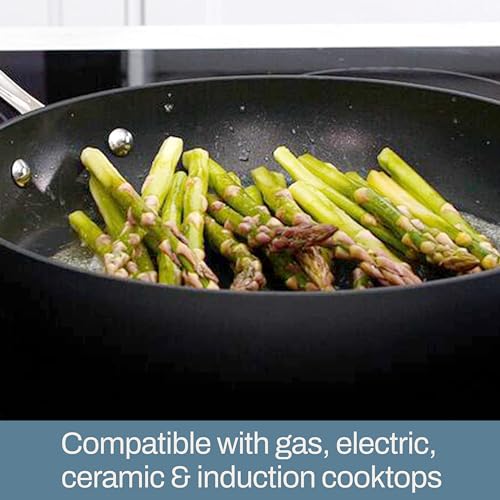 HA1 Hard Anodized Nonstick Cookware Set 10 Piece Induction Oven Broiler Safe 500F (10 Piece Set)