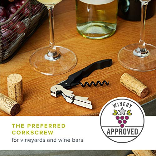 Truetap Double Hinged Waiter's Corkscrew Wine Opener (White)
