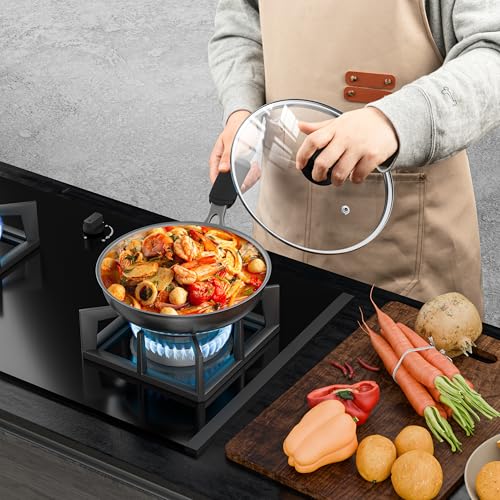 Tempered Glass Lids for Pots and Pans (Narrow Rim / 10.5 Inch)