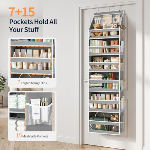 7 Tier Over the Door Organizer (Grey / 7 Tier)