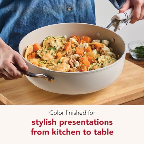 Hard Anodized Ceramic Saute Pan with Lid (Porcelain / 5-Quart)