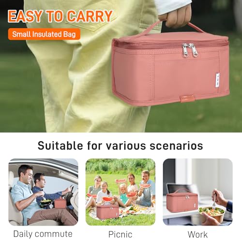 NOL Small Lunch Bag Mini Lunch Box Insulated Lunch Bag for Men