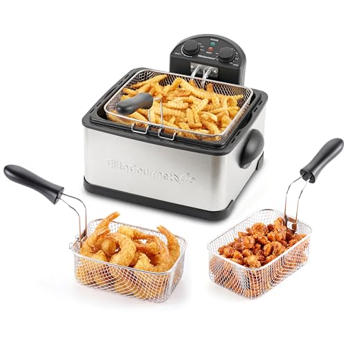 4.5Qt Immersion Deep Fryer (3 Baskets / Black)
