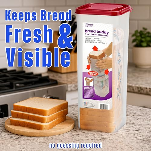 Bread Buddy Bread Box (Red / Pack of 1)