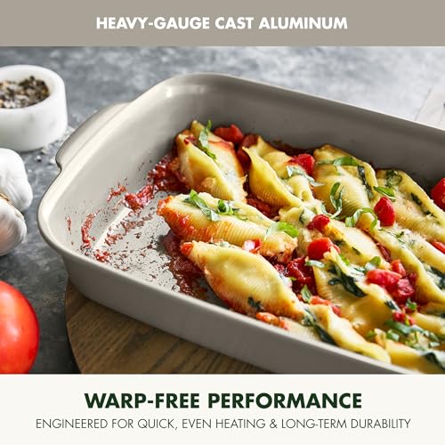Premiere Ovenware Healthy Ceramic Nonstick 13" x 9" Rectangular Baking Pan (13" x 9" Rectangular Baking Pan / Taupe)