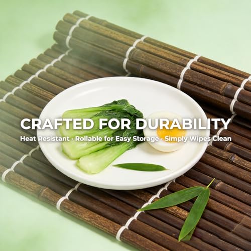 8 Pack 17.7x11.8 Bamboo Placemats (Coffee / Set of 8)