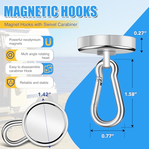 Magnetic Hooks Heavy Duty 150Lbs (150lb-4P)