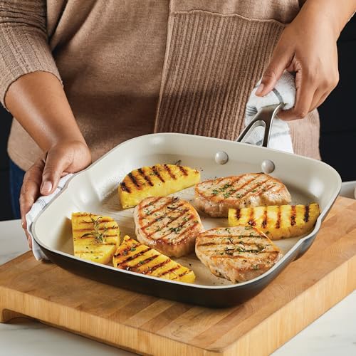 Hard Anodized Ceramic Nonstick Grill Pan (Matte Black)