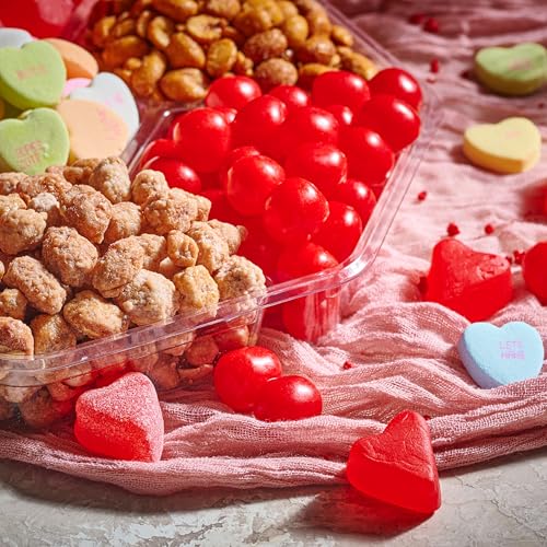 Mixed Nuts & Heart Candy Gift Basket
