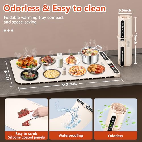 Warming Mat for Food Extra Large (Beige-xxl(31.7in X 15in))