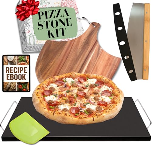 Easy Clean Non Stick 15 inch Ceramic Pizza Stone for Oven and Grill