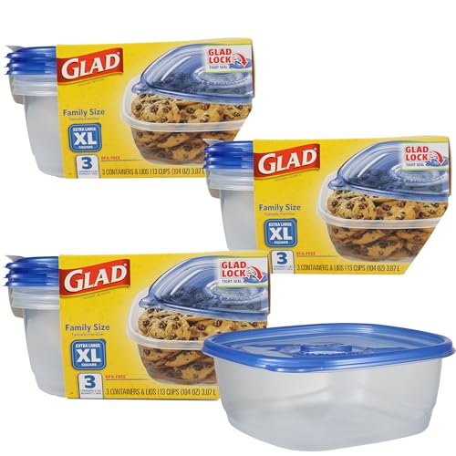 GladWare XL Square Food Storage Containers (Square / 104 oz - 9 Count)