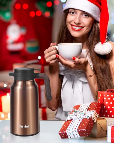 Carafes for Hot Liquids 70 oz (67.6 Ounces / Gold)