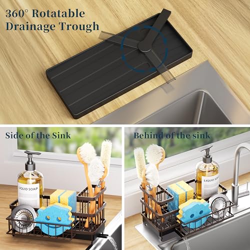 Sponge Holder for Kitchen Sink (Bronze / Large)