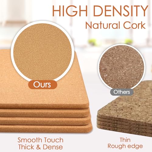 Cork Trivets for Hot Dishes Rectangle (09-12 Inch 4pcs Rectangular)