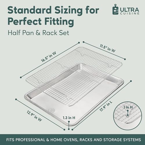 Aluminum Baking Sheet with Cooling Rack Set (Half Sheet (Value Pack))