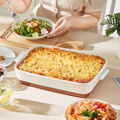 Large 9x13 Ceramic Baking Dish with Handles