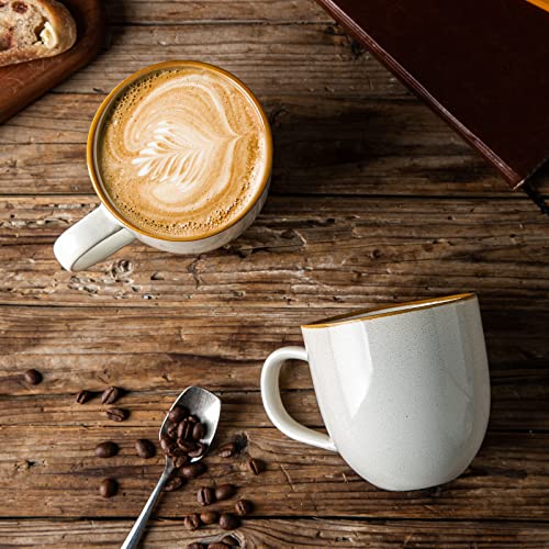 12oz Coffee Mugs (Set of 6 / Pearl White)