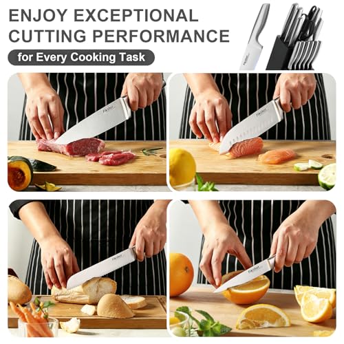 Kitchen Knife Set (Silvery + Blak)
