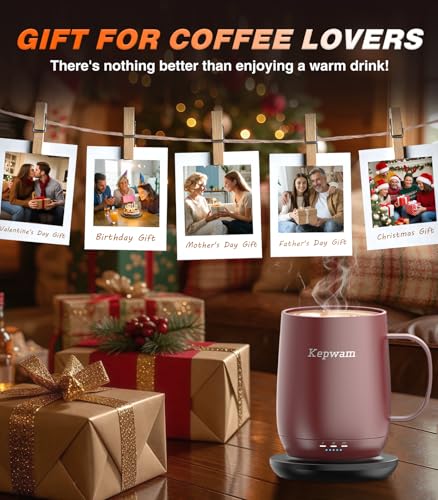 Self Heating Coffee Mug T2 (Burgundy / 16oz)