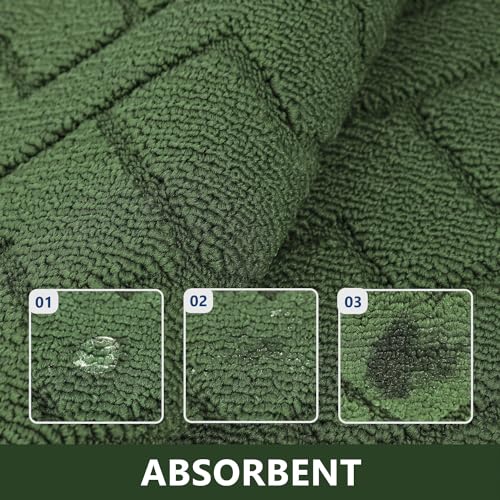 Kitchen Runner Rug (Green / 24"x71"+24"x35")