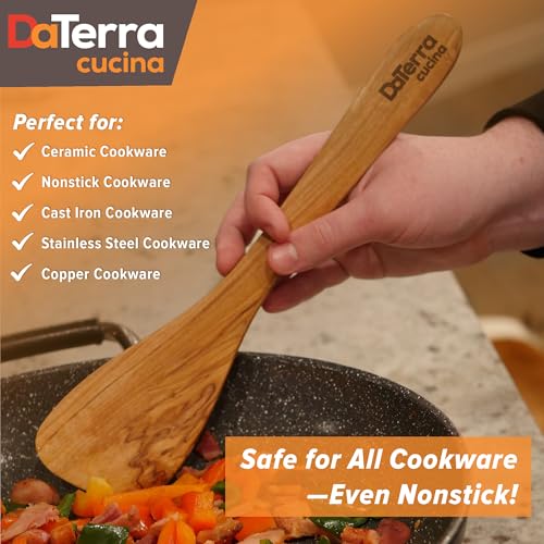 12 Inch Olive Wood Cooking Utensil Set 5