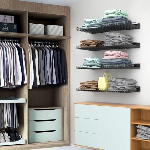 Wall Mounted Storage Shelf for Garage (Black)