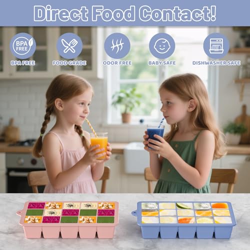 Silicone Ice Cube Tray 3 Pack (Mint+Pink+Blue / Ice Cube Tray 3 Pack)