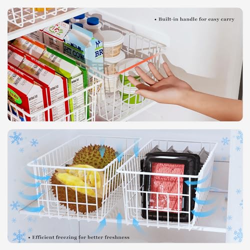 Freezer Organizer Bins for Upright Freezer Wire Drawer Baskets