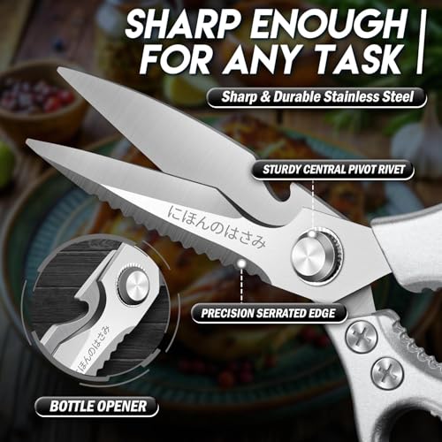 Kitchen Scissors Shears Set (Silver-black)
