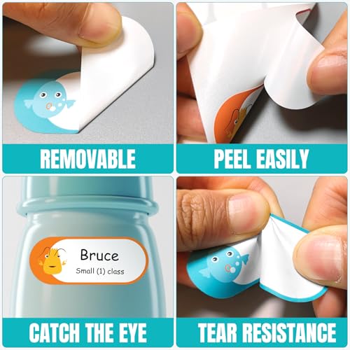 528 Pcs 1''x2.5''Milk Breast Bottle Labels (Animal-1x2.5-528pcs)