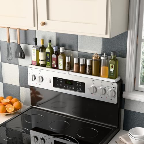 Magnetic Stove Top Shelf for 30" Stoves (White)