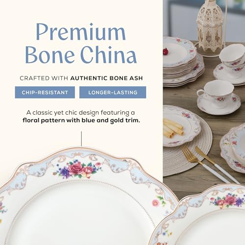 Romantic Bloom Bone China Dinnerware Set (20 Piece Set)