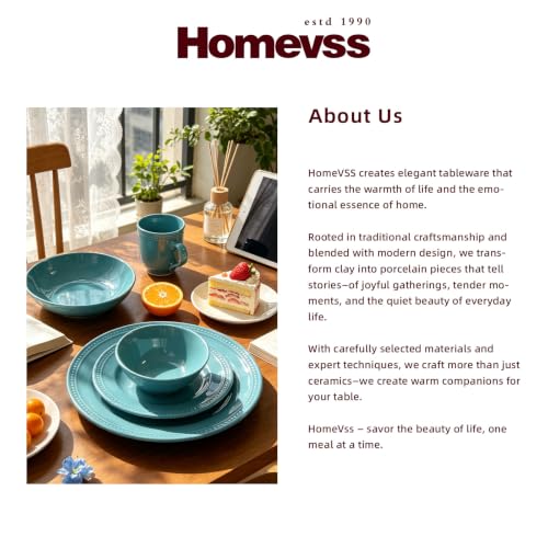HomeVSS 20 PC Pearl Dots Stoneware Dinnerware Set