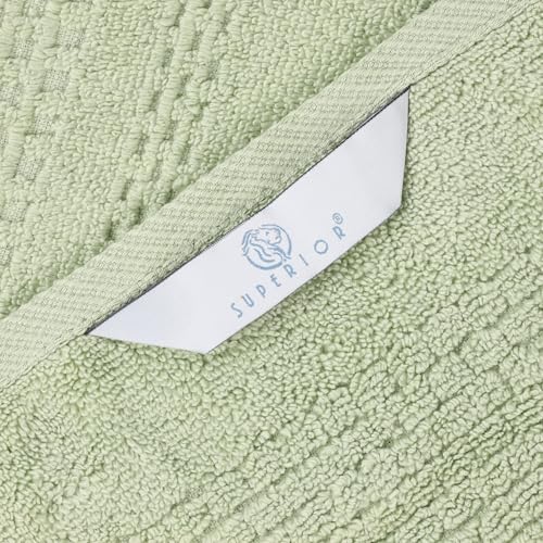 Playa Zero Twist Cotton Medium Weight Towels (9 Piece Towel Set / Green)