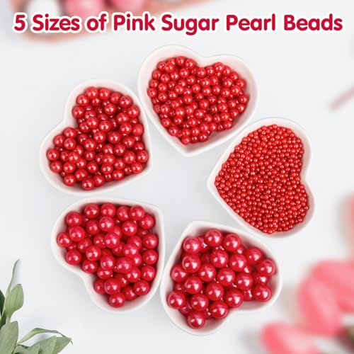 Edible Red Pearl Sprinkles (4.5 Ounce)