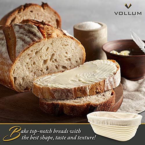 Bread Proofing Basket with Liner (10" x 7" x 3.75"H / Rectangular)