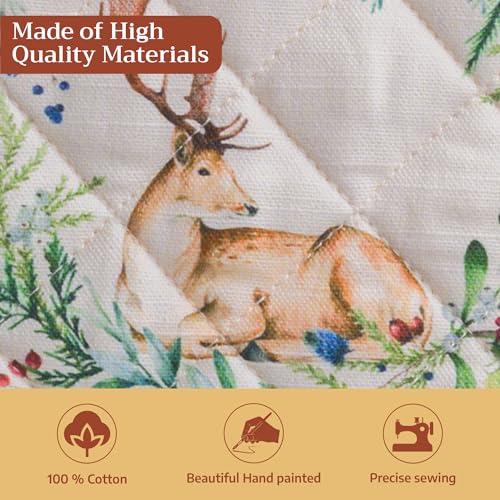 Pot Holders 100% Cotton Potholders (100 - Holly Time / 8" x 8" (Pot Holder Pack of 1))
