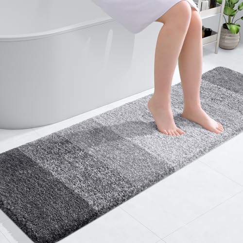 Bathroom Runner Rug 59x17 (59" X 17" / Grey)