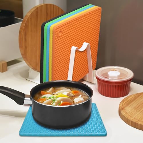 Silicone Square Trivets Mat (6 Count)
