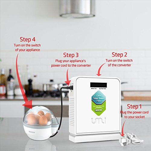 Step Down Converter 220V to 110V 800W Use Europe Appliances to US (800W-220V to 110V)