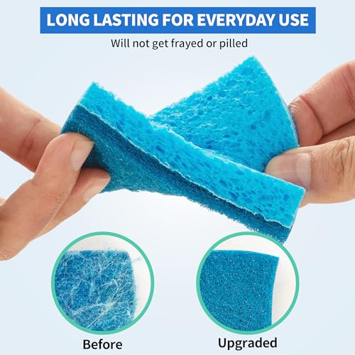 Non Scratch Cellulose Scrub Sponges 24 Pack (24 Count)