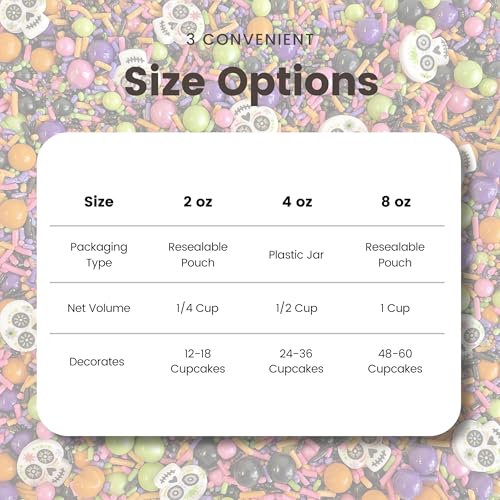 Dia De Los Muertos Sprinkle Mix (Black, Pink, Purple, Lime, Orange)