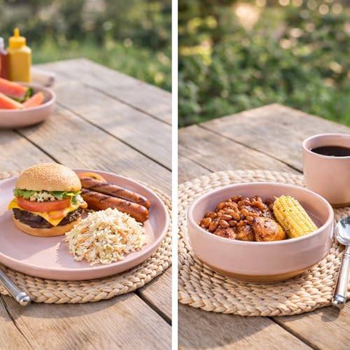 Dinnerware Sets for 6 (Cloud Pink / Service For 6(18Pcs))