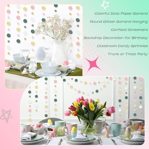 5 Pieces Circle Garland Banner Hanging (5 Count)