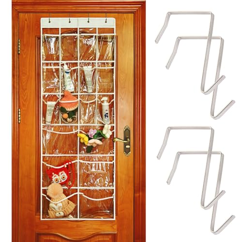 Over The Door Organizer 18 Large Mesh Shoe Storage Pockets（PVC） (transparent)