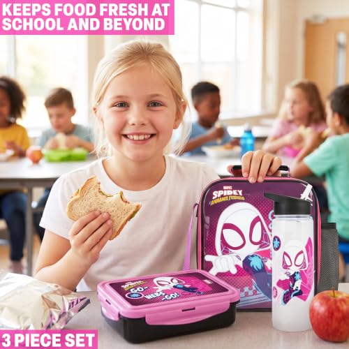 Ghost Spider Girls Lunch Box 3Pc Set (Multi Ghost Spider)