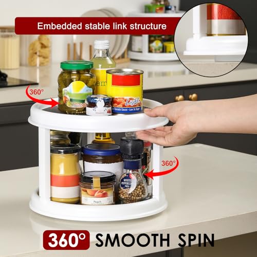 2 Pack 2 Tier 10" Turntable Lazy Susan Spice Organizer (2 Count)