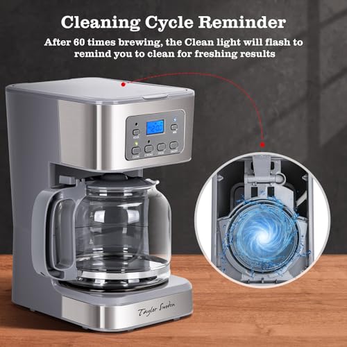 12 Cup Programmable Coffee Maker (Gray)