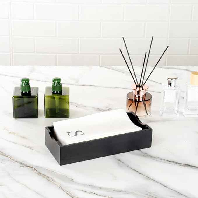 Luxenap 15.8 X 7.9 Inch Linen-Feel Guest Towels, 50 Lettered Hand Towels - Silver Letter 'S', Sans Serif Font, White Paper Dinner Napkins, airlaid, For Restrooms And Tables - Restaurantware